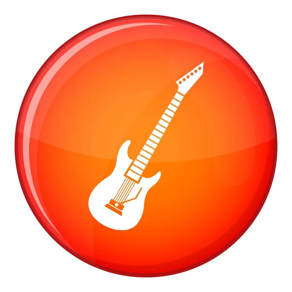 Icona della chitarra elettrica, stile piatto — Vettoriale Stock
