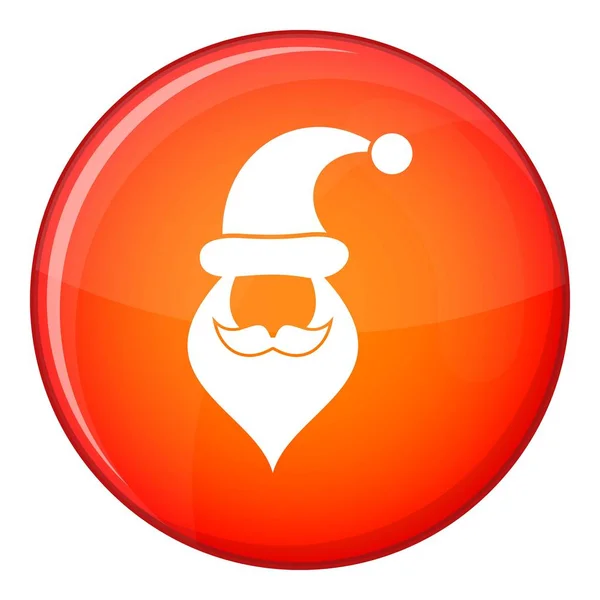 Santa hat, wąsy i brodę, prosty styl — Wektor stockowy