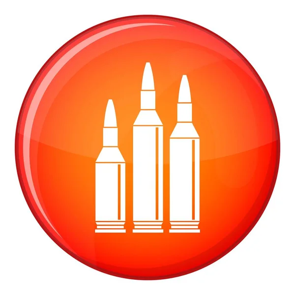 Kugelmunition Ikone, flacher Stil — Stockvektor