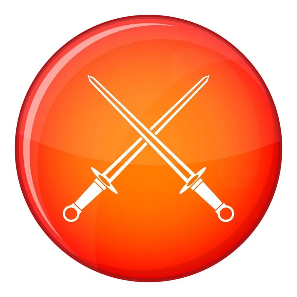 Swords icon, flat style — Stock Vector