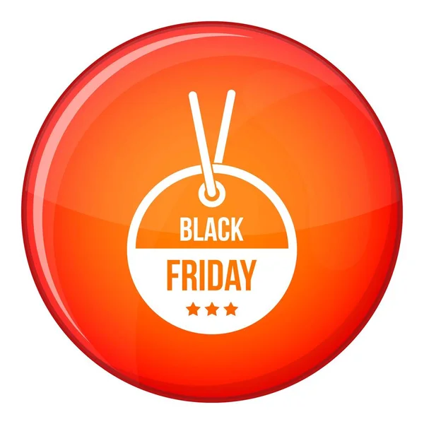 Black Friday ícone de etiqueta de venda, estilo plano — Vetor de Stock