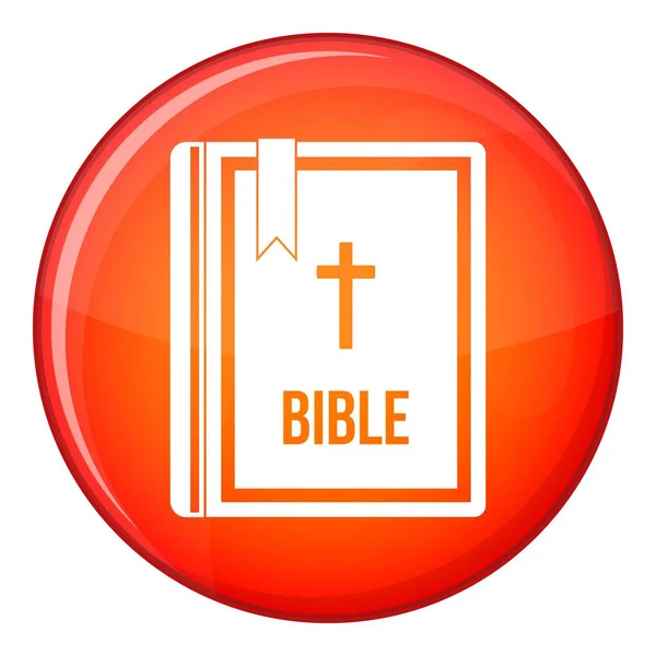 Icono de la Biblia, estilo plano — Vector de stock