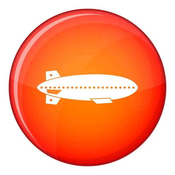 Icono de globo dirigible, estilo plano — Vector de stock
