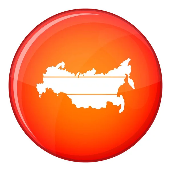 Carte de L'icône de la Russie, style plat — Image vectorielle
