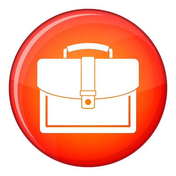 Business briefcase icon, flat style — Stock Vector