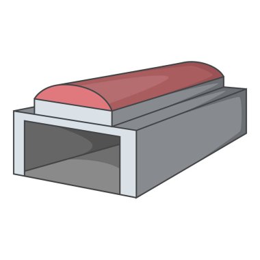 Hangar kapısı açık simgesi, karikatür tarzı ile