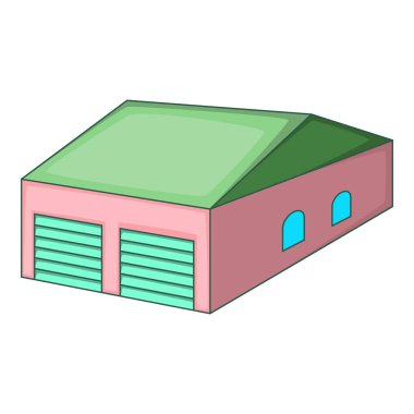 İki kapı simgesi, karikatür tarzı ile garaj