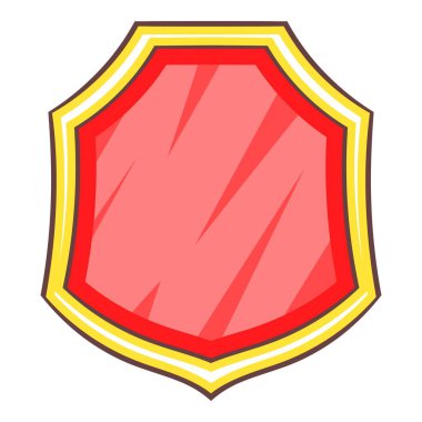 Kırmızı boş kalkan kutsal kişilerin resmi, karikatür tarzı