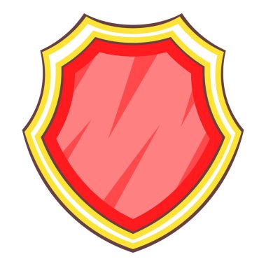 Kırmızı Koruma Kalkanı simgesi, karikatür tarzı