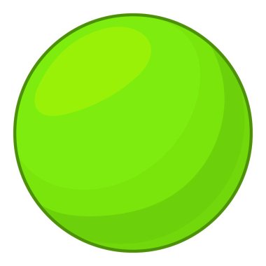 Yeşil topu simgesini, karikatür tarzı