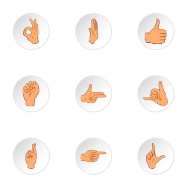Jest Icons set, karikatür tarzı
