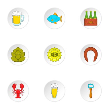 Ale Icons set, karikatür tarzı