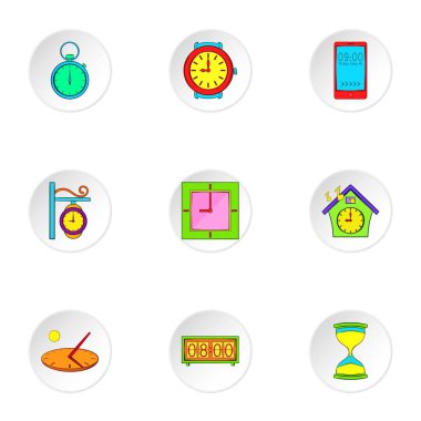 Watch Icons set, karikatür tarzı