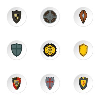 kalkan Icons set, düz stil