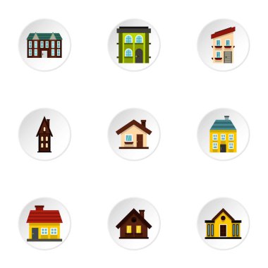 Bina simgeler ayarla, stil düz