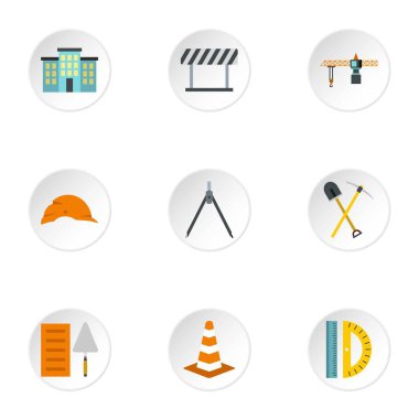 Onarım Araçları Icons set, düz stil