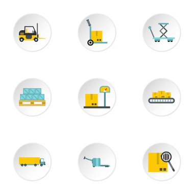 Kargo Icons set, düz stil