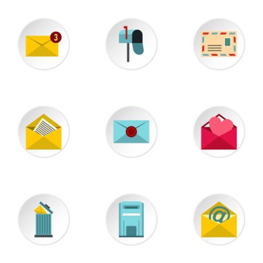 Internet simge kümesi, düz stil ile iletişim