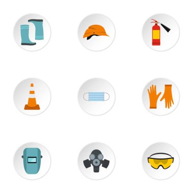 Onarım Araçları Icons set, düz stil