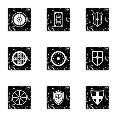 Koruyucu kalkan simgeler kümesi, grunge tarzı