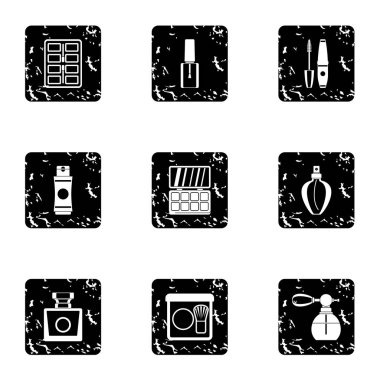 Yüz bakımı simgeler kümesi, grunge tarzı