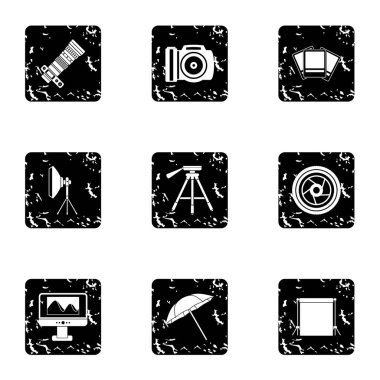 Alarak fotoğraf simgeler kümesi, grunge tarzı