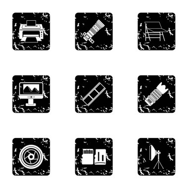 Fotoğraf simgeler kümesi, grunge tarzı