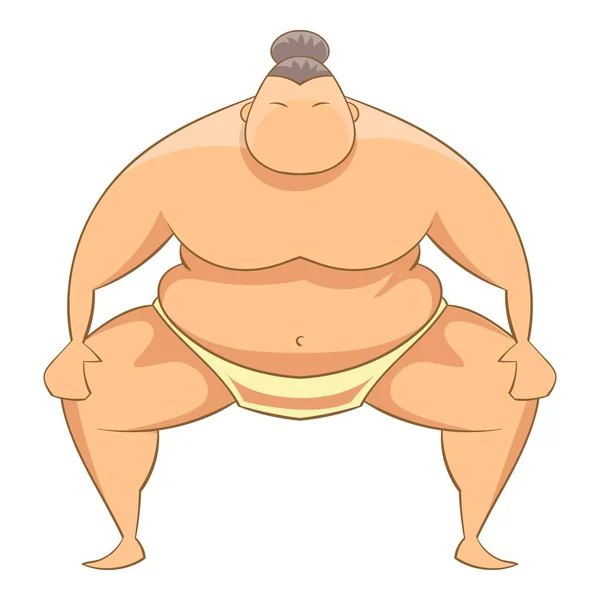 Icono de luchador de sumo, estilo dibujos animados — Vector de stock