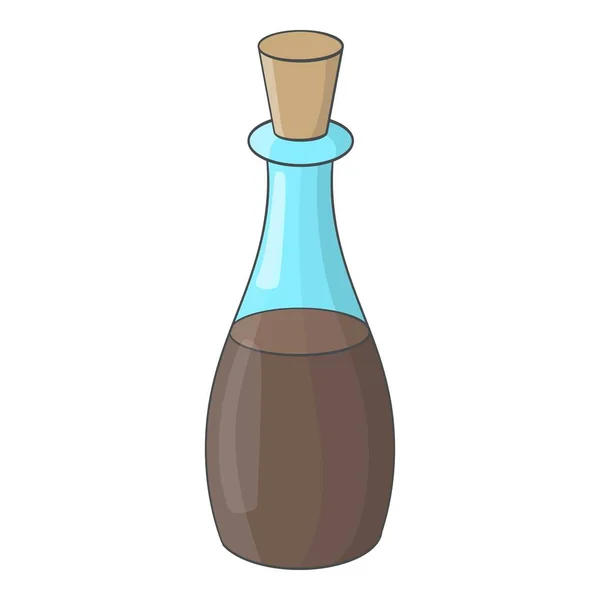 Ícone de garrafa de molho de soja, estilo cartoon — Vetor de Stock