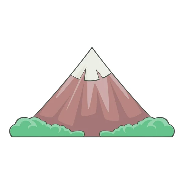 Священная гора Фудзи, икона, стиль карикатуры — стоковый вектор