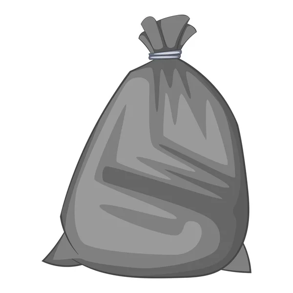 Garbage bag icon, cartoon style — Stock Vector