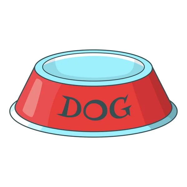 Pet dog bowl icon, cartoon style — Stock Vector