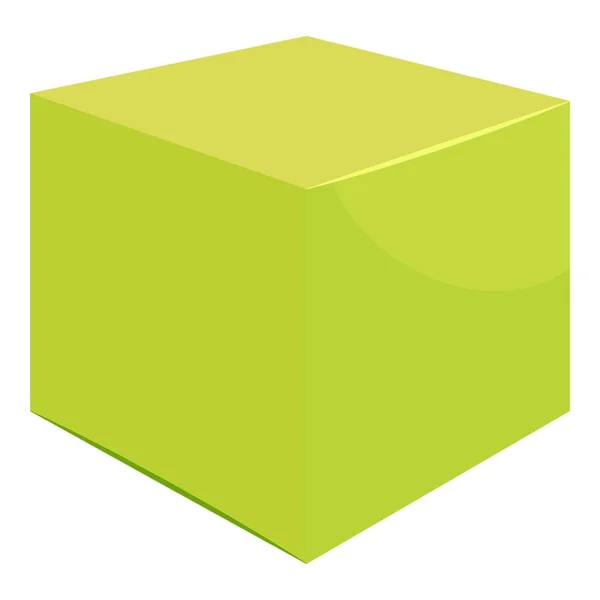 Ícone de cubo, estilo dos desenhos animados — Vetor de Stock
