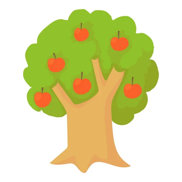 Apple boom-pictogram, cartoon stijl — Stockvector