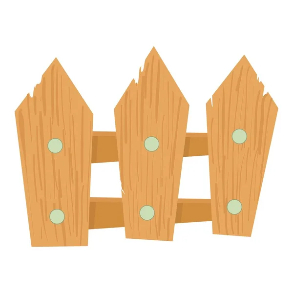 Ícone de cerca de madeira, estilo cartoon — Vetor de Stock