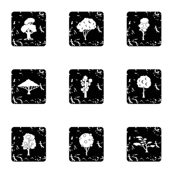 Ağaçlar simgeler kümesi, grunge tarzı tür
