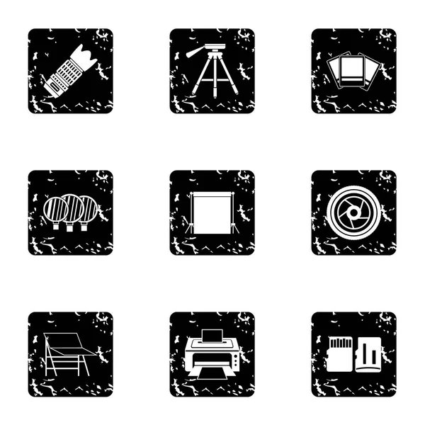 Fotoğraf simgeler kümesi, grunge tarzı