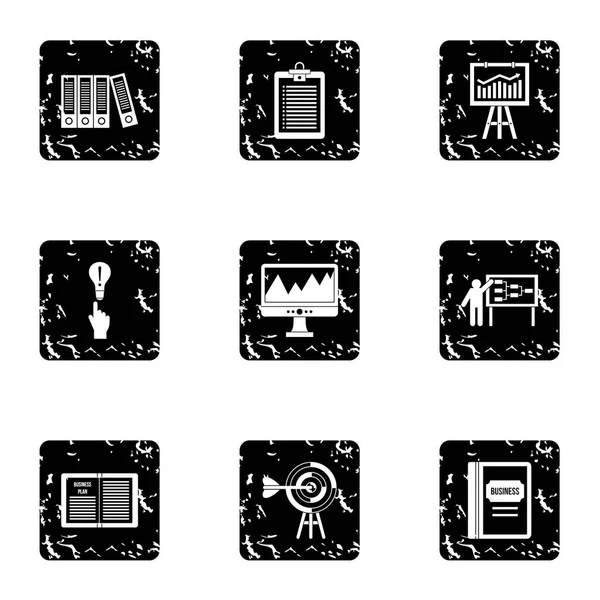 Firma Icons set, grunge tarzı