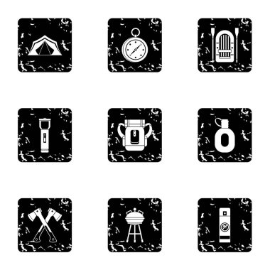 Orman simgeler kümesi, grunge tarzı tatil