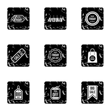 Satılık simgeler kümesi, grunge tarzı