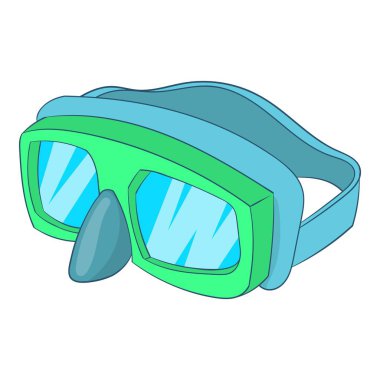 Dalış simgesi, karikatür tarzı gözlük