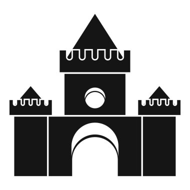 Fairytale kale simgesi, basit tarzı