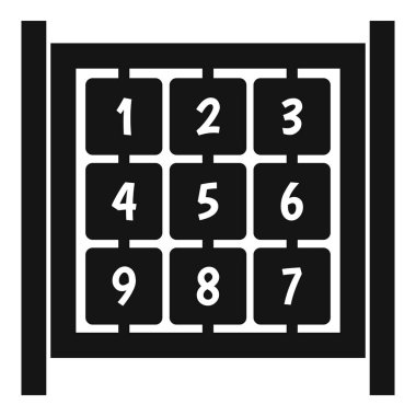 Küpleri Bahçesi simgesi basit tarzı numaraları ile