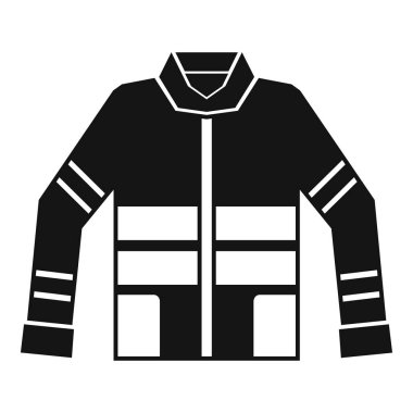 İtfaiyeci ceket simgesi, basit tarzı