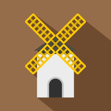 Değirmen simgesi, düz stil