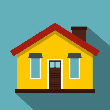 Ev simgesini, düz stil