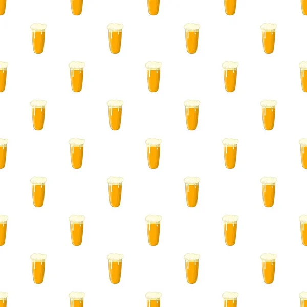 Vidrio de patrón de cerveza, estilo de dibujos animados — Vector de stock
