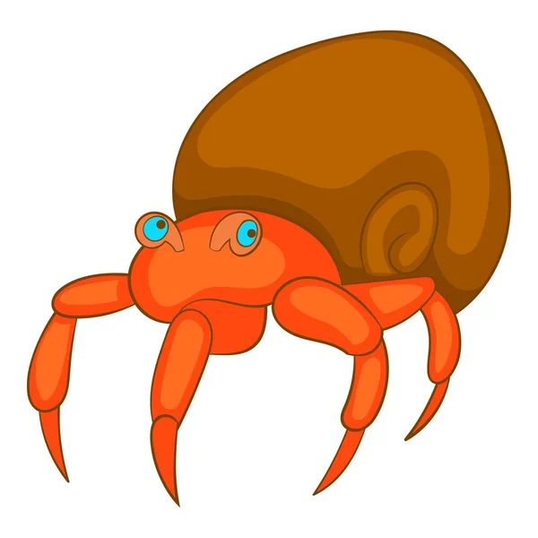 Hermit crab icon, cartoon style — Stock Vector