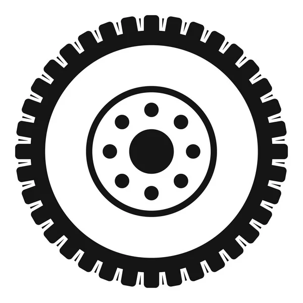 Ícone de roda de engrenagem, estilo simples — Vetor de Stock