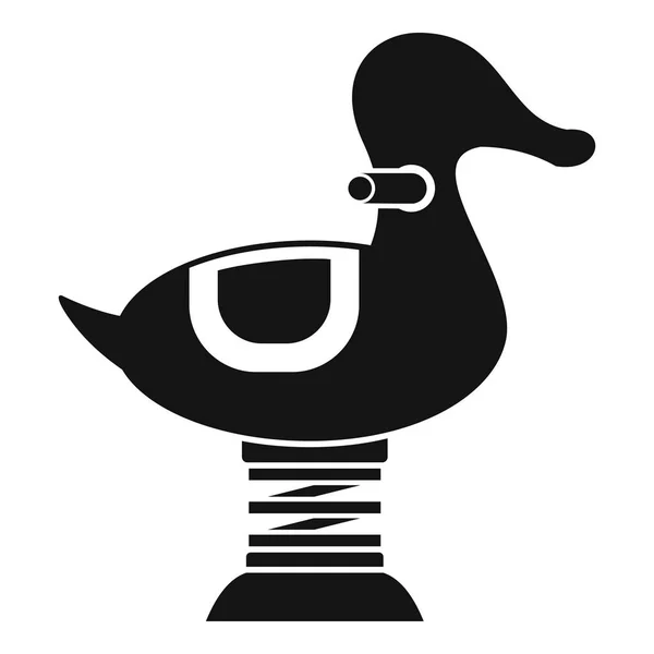 Entenfeder siehe Säge-Symbol, einfacher Stil — Stockvektor
